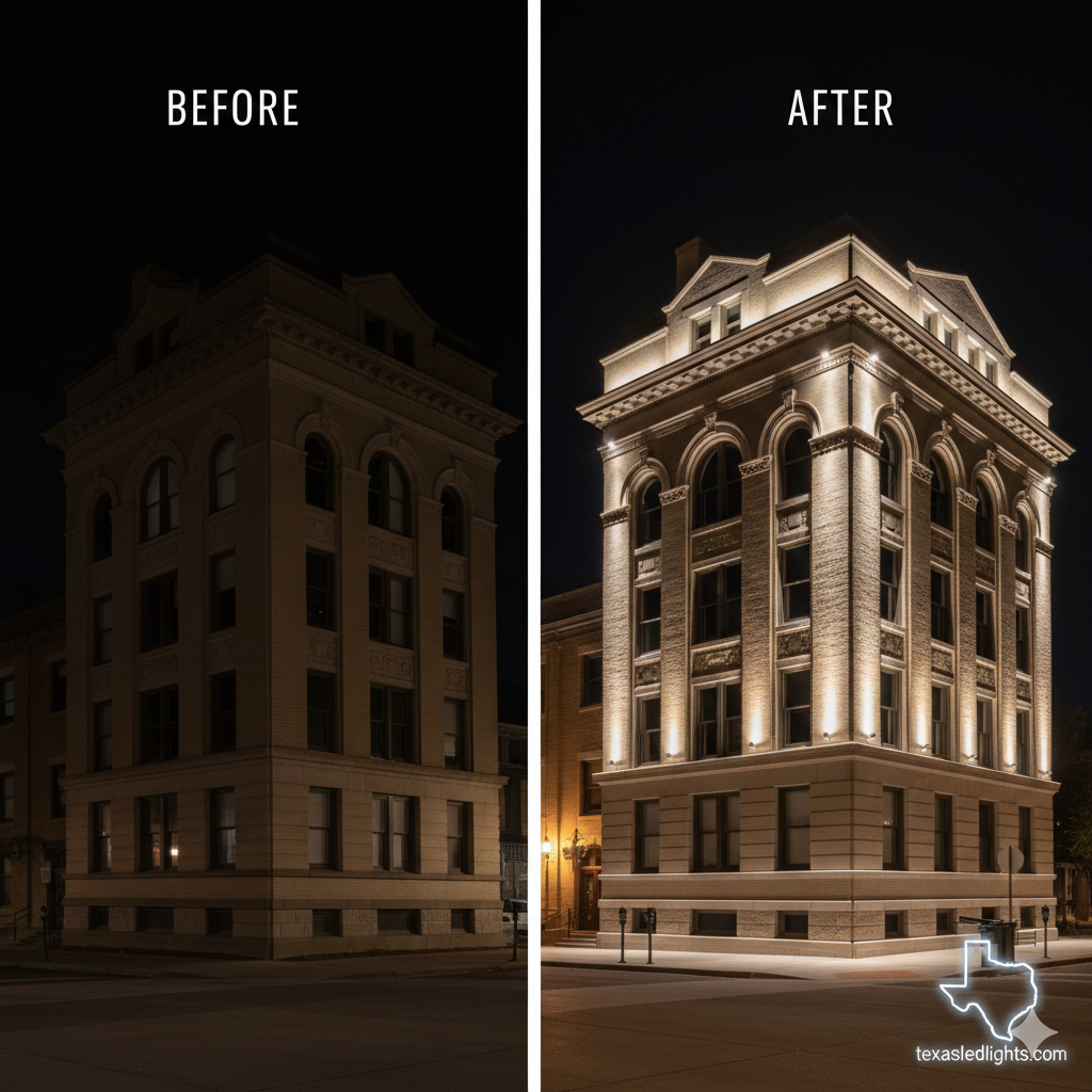 Before - Building without lighting